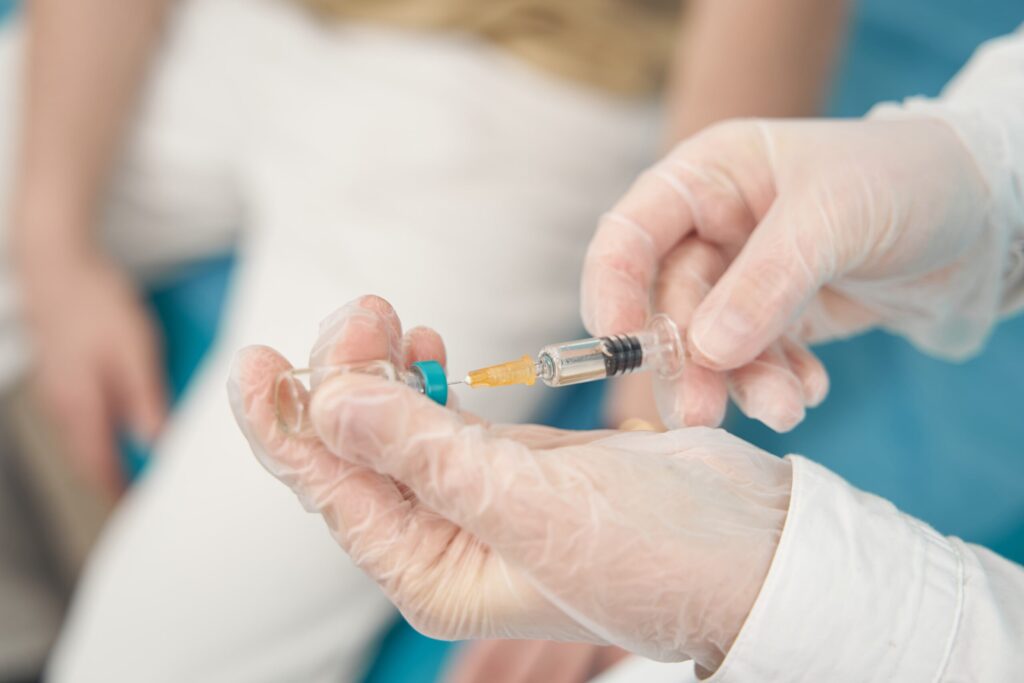 patient getting an injection